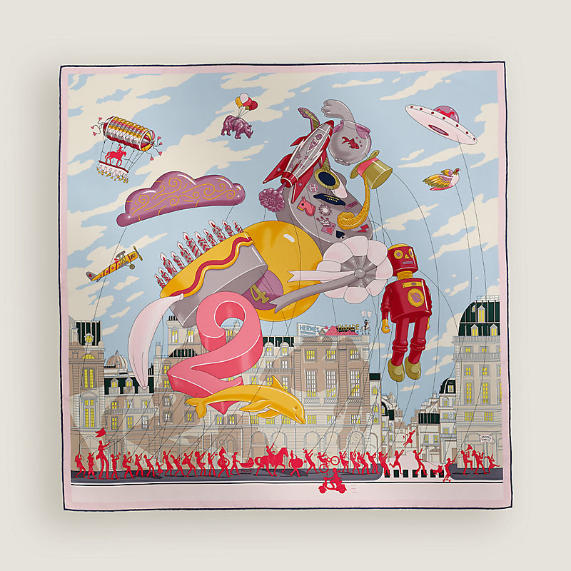 Lenço 90 Hermès Parade - Azul | Hermès Brasil